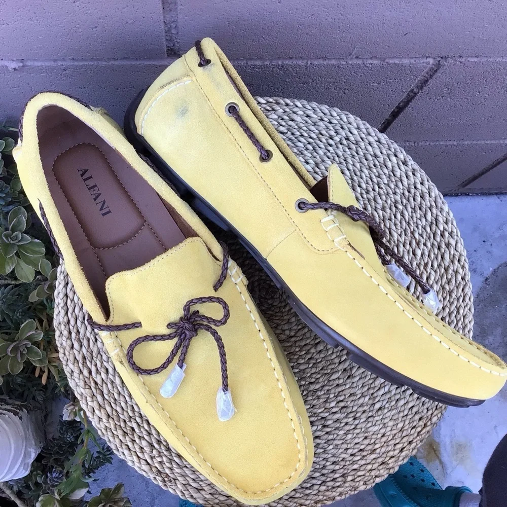 Alfa I Leather Suede Slip On Shoes